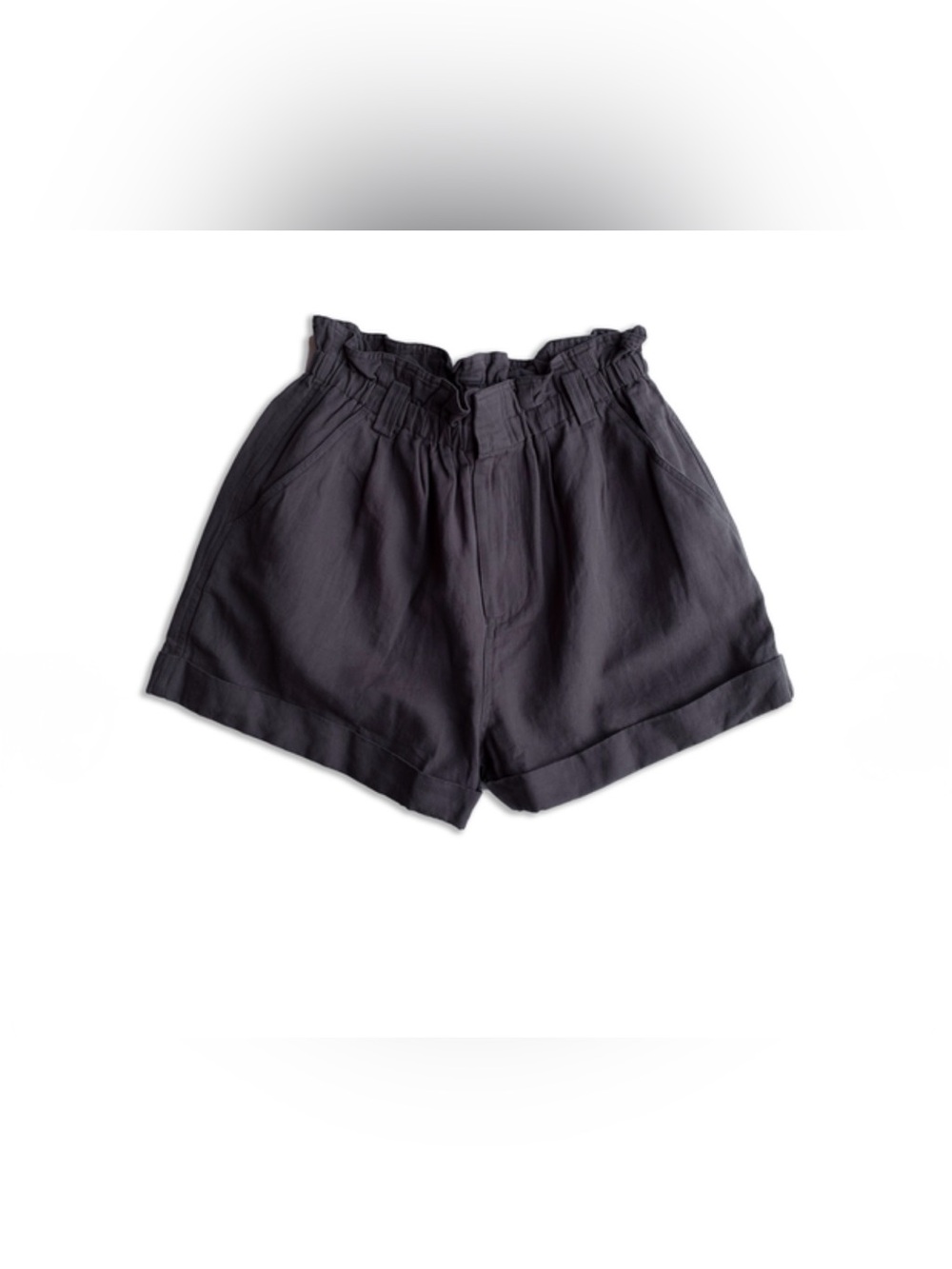 Apiece Apart Black Paperbag High-Waist Shorts